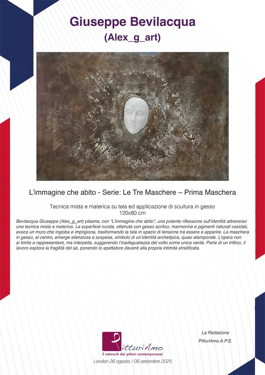 Critica d'Arte all'opera "L’immagine che abito" dell'artista contemporaneo Giuseppe Bevilacqua, in arte Alex_g_art