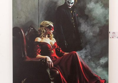 Mostra d'arte a Londra dell'opera "Il gioco delle maschere" dell'artista Giuseppe Bevilacqua, in arte Alex_g_art, presso la galleria Espacio in occasione del Premio Artista del Regno Unito - Top Selection London 2025