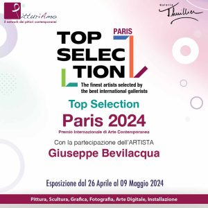 Locandina dell'artista contemporaneo Giuseppe Bevilacqua al Premio Top Selection Paris 2025