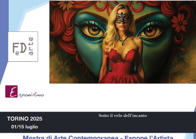 Esposizione dell'opera "Sotto il velo dell’incanto" dell'artista contemporaneo Giuseppe Bevilacqua, in arte Alex_g_art, presso la Galleria Febo e Dafne di Torino